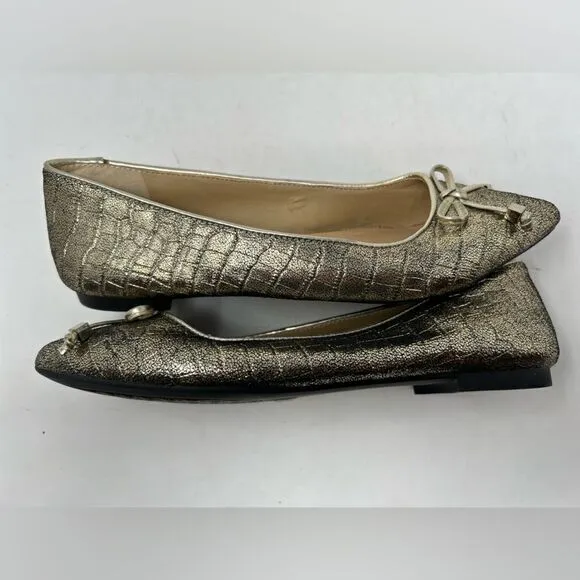 Antonio Melani gold tone ballet flats size 7.5