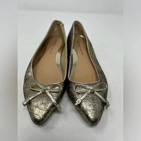 Antonio Melani gold tone ballet flats size 7.5