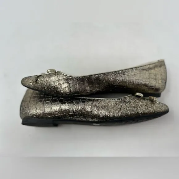 Antonio Melani gold tone ballet flats size 7.5