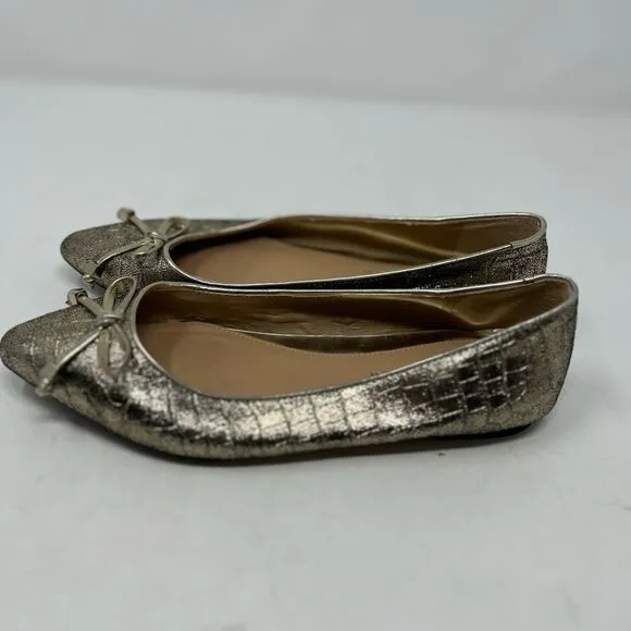 Antonio Melani gold tone ballet flats size 7.5