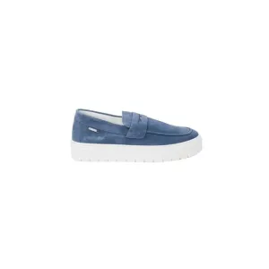 Antony Morato Suede Plain Slip-On Moccasins with Rubber Sole Men Blue