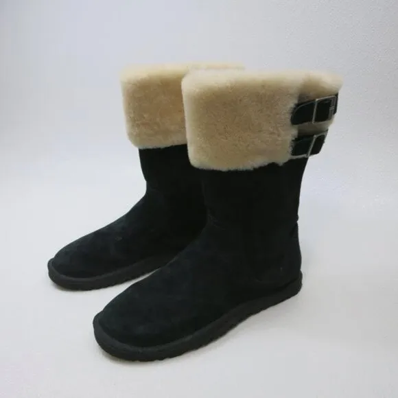 Authentic UGG Australia Beckham Suede Black Insulated Winter Footwear Boots 7