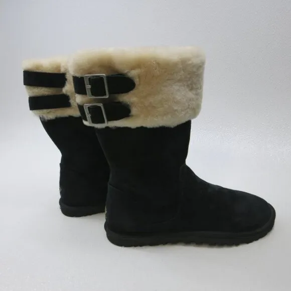 Authentic UGG Australia Beckham Suede Black Insulated Winter Footwear Boots 7
