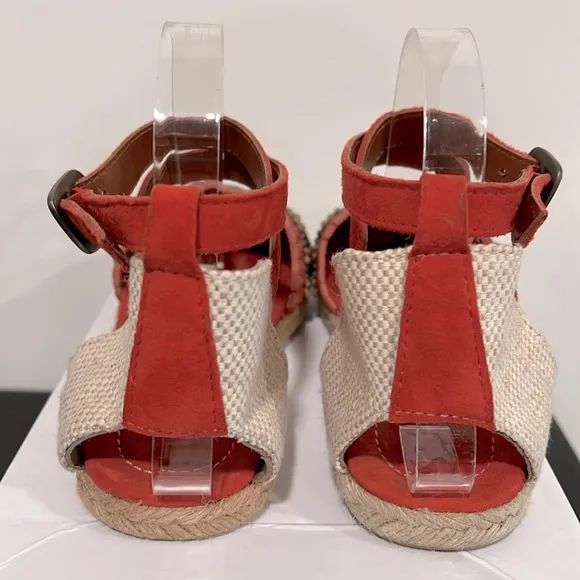 Bacio 61 Anthropologie Beaded Ankle Strap Espadrilles Size 7.5
