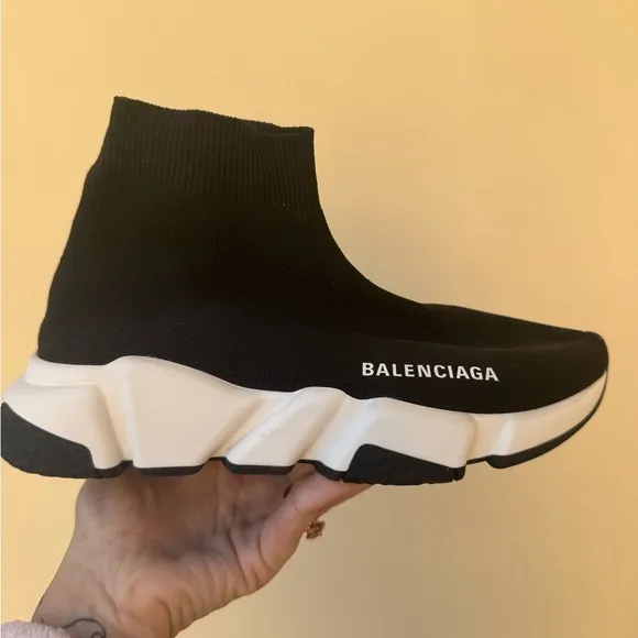 BALENCIAGA Women's Speed Knit High Top Sneakers