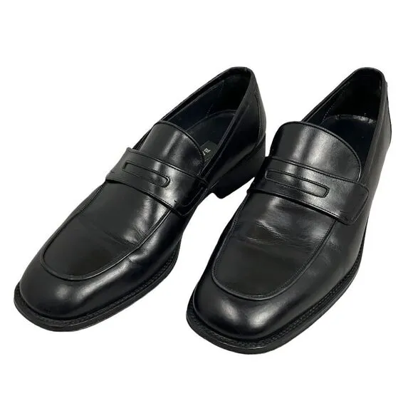 Bally Black Leather Penny Loafer Like New Condition Made in Italy Size 8