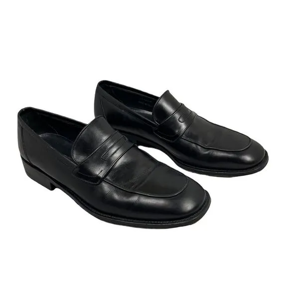 Bally Black Leather Penny Loafer Like New Condition Made in Italy Size 8
