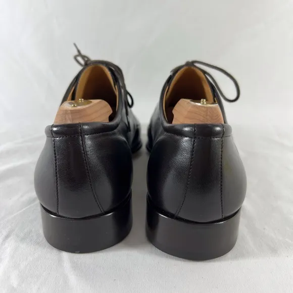 BALLY Brenzo Brown Leather Lace Up Dress Shoes Made in Switzerland Marked as 7US