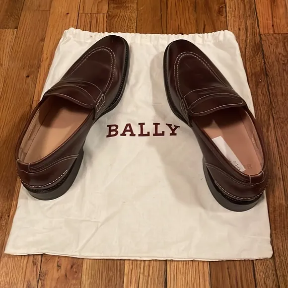 Bally Brown Leather Loafers