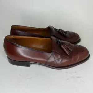 Bally Prestige 712 Richfield Brown Lether Loafers Tassel Shoes Men Sz UK 6 US 7