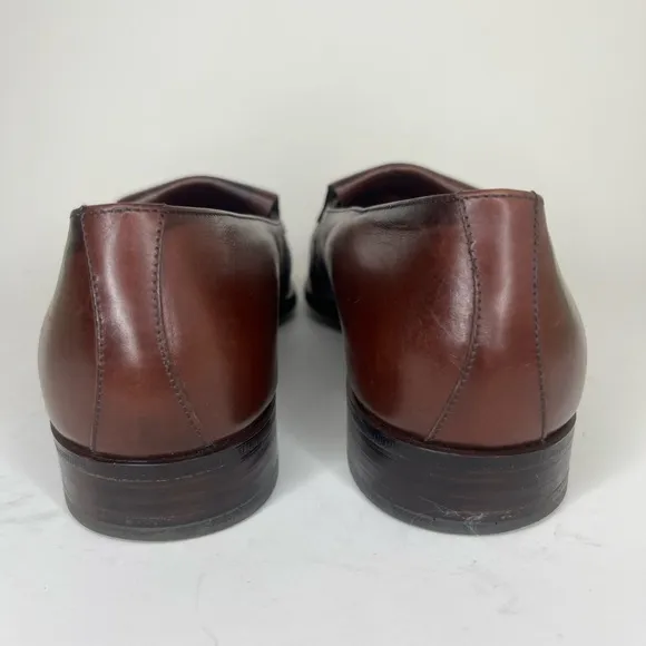 Bally Prestige 712 Richfield Brown Lether Loafers Tassel Shoes Men Sz UK 6 US 7