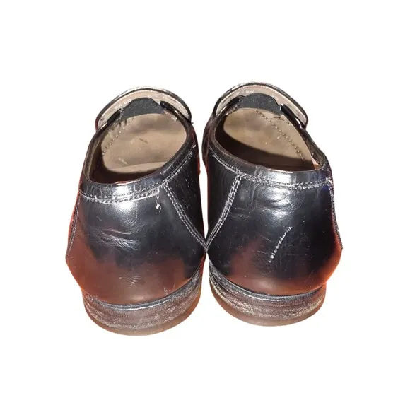 Bally Shoes Penny Loafer Gray Leather Made in Italy Men's Sz 8.5