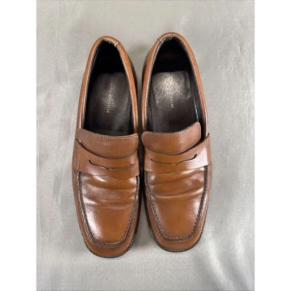 Banana Republic Men's Brown‎ Italian Leather Penny Loafers OrthoLite Size 9 M