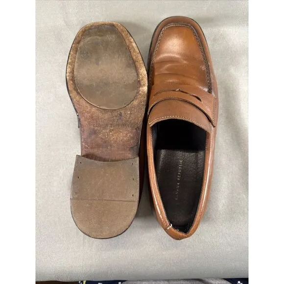 Banana Republic Men's Brown‎ Italian Leather Penny Loafers OrthoLite Size 9 M