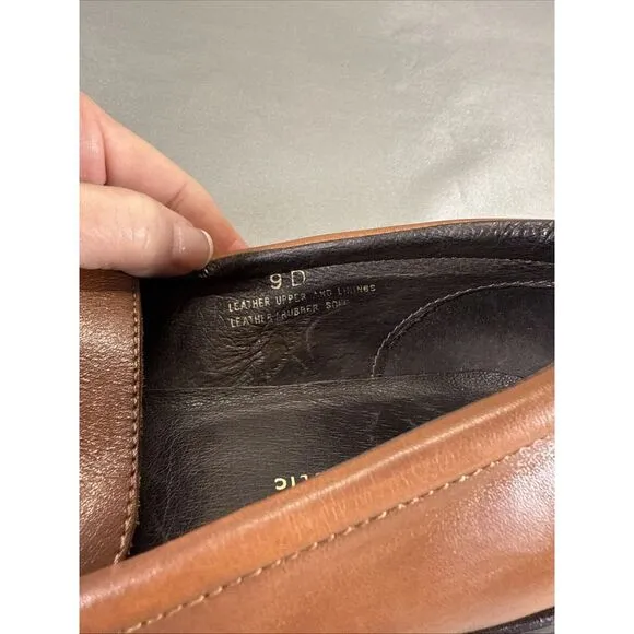 Banana Republic Men's Brown‎ Italian Leather Penny Loafers OrthoLite Size 9 M