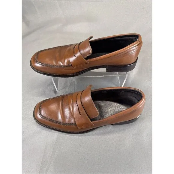 Banana Republic Men's Brown‎ Italian Leather Penny Loafers OrthoLite Size 9 M