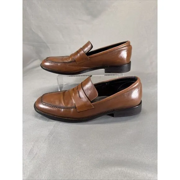 Banana Republic Men's Brown‎ Italian Leather Penny Loafers OrthoLite Size 9 M