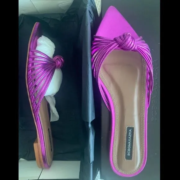 BCBGMAXAZRIA Veda Sandals Slides Pointed Toe
