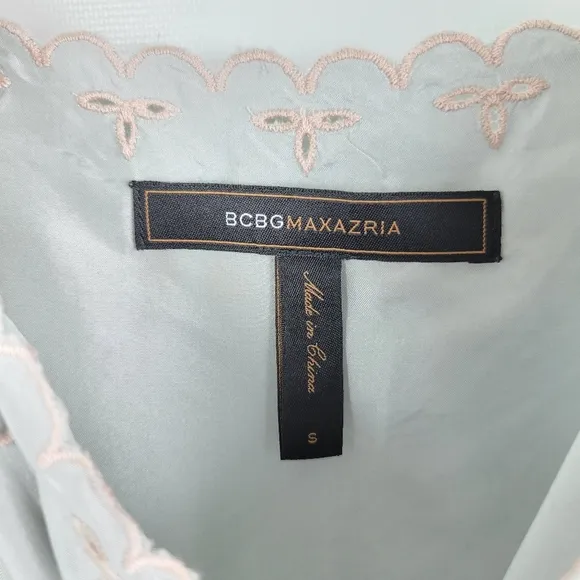 BCBGMAXAZRIA Xandra 100% Silk Embroidered Dress sz Small NWOT