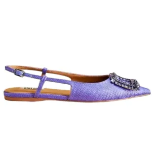 Bibi Lou Embellished Buckle Pointed Toe Ballet Flats