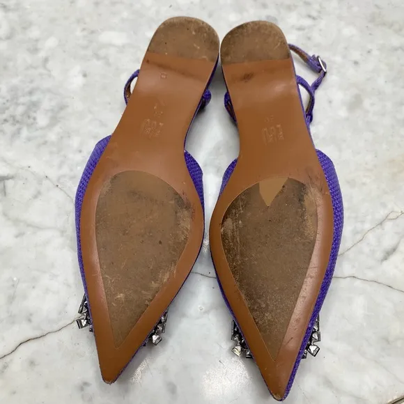 Bibi Lou Embellished Buckle Pointed Toe Ballet Flats