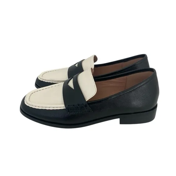BIBI LOU Women’s Black and White Classic Loafers  Size: 37