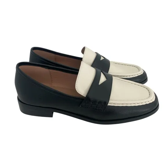 BIBI LOU Women’s Black and White Classic Loafers  Size: 37