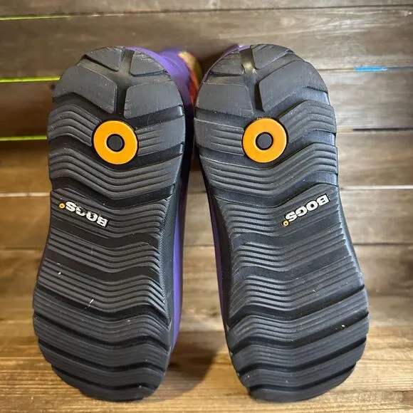 Big Kids Bogs Neo Classic Tie Dye Purple Winter Snow Insulated Boots Size 6‎ Y