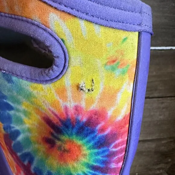 Big Kids Bogs Neo Classic Tie Dye Purple Winter Snow Insulated Boots Size 6‎ Y