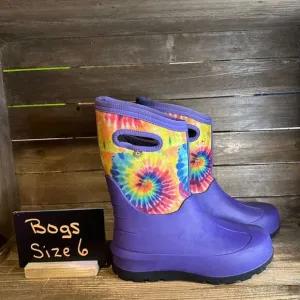 Big Kids Bogs Neo Classic Tie Dye Purple Winter Snow Insulated Boots Size 6‎ Y