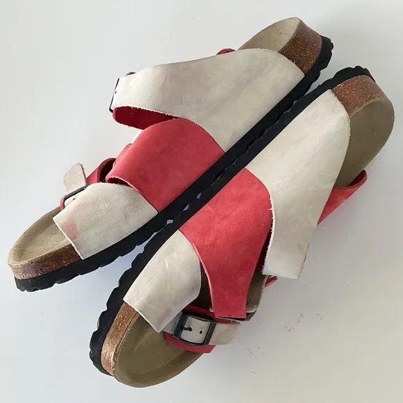 Birkenstock Betula Florida Strappy Triple Strap Red Sandals Size EU 41 Narrow