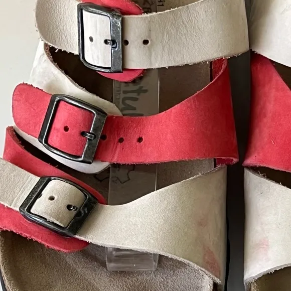Birkenstock Betula Florida Strappy Triple Strap Red Sandals Size EU 41 Narrow