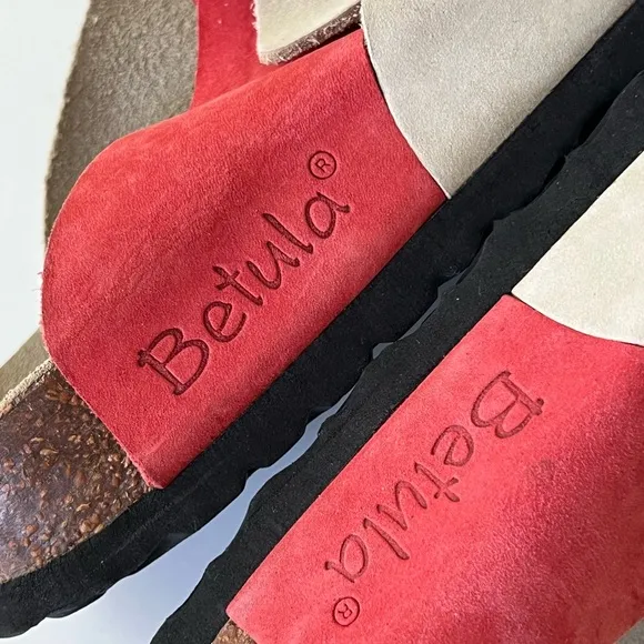 Birkenstock Betula Florida Strappy Triple Strap Red Sandals Size EU 41 Narrow