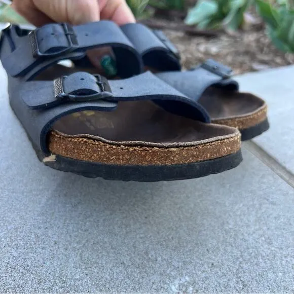 Birkenstock Betula Milano Navy Blue Strappy 3 Strap Sandals Size 38 M5/W7
