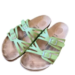 Birkenstock light green strappy sandals size 37