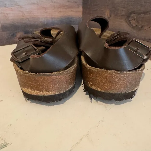 Birkenstock Milano Brown Leather Sandals Men’s Size 11 Euro 44