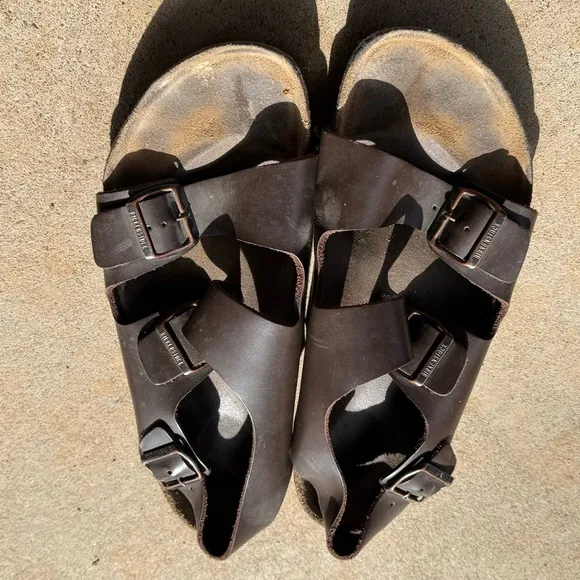 Birkenstock Milano Brown Leather Sandals Men’s Size 11 Euro 44