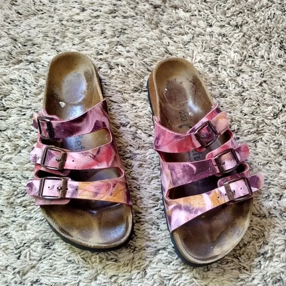 Birkenstock Papillio Florida Multicolor Paisley Strappy Sandals Sz 36/5