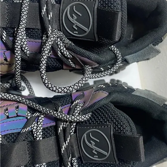 Black and Purple Chunky Sneakers