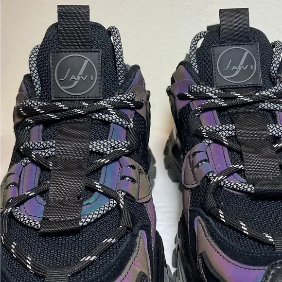 Black and Purple Chunky Sneakers