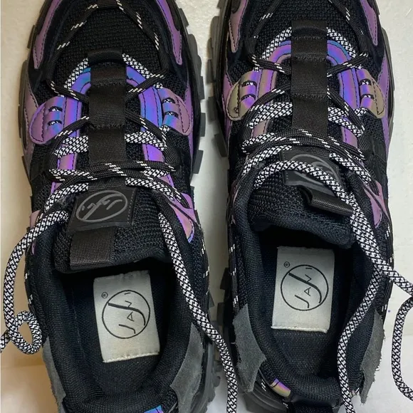 Black and Purple Chunky Sneakers