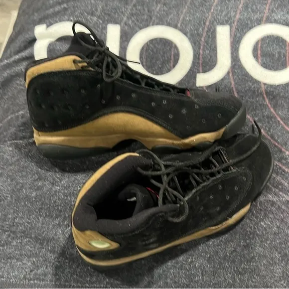 Black and Tan High-Top Sneakers