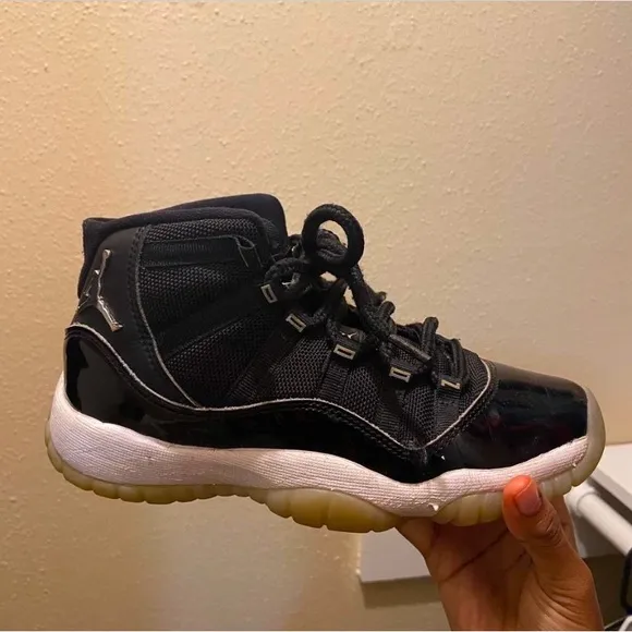 Black and White High-Top Jordan Sneakers