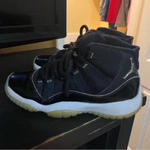 Black and White High-Top Jordan Sneakers