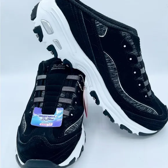 BN  Skechers Black and White Slip-On  with Chunky Sole 11W