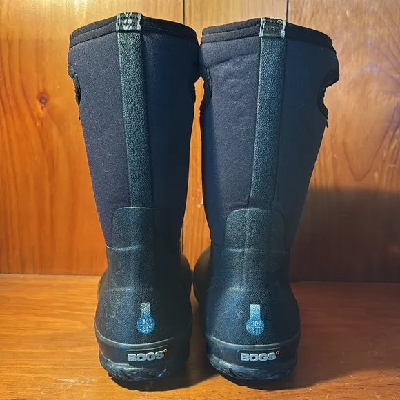 Bogs Classic Winter High Handles Black Insulated Waterproof Boots Youth size 4