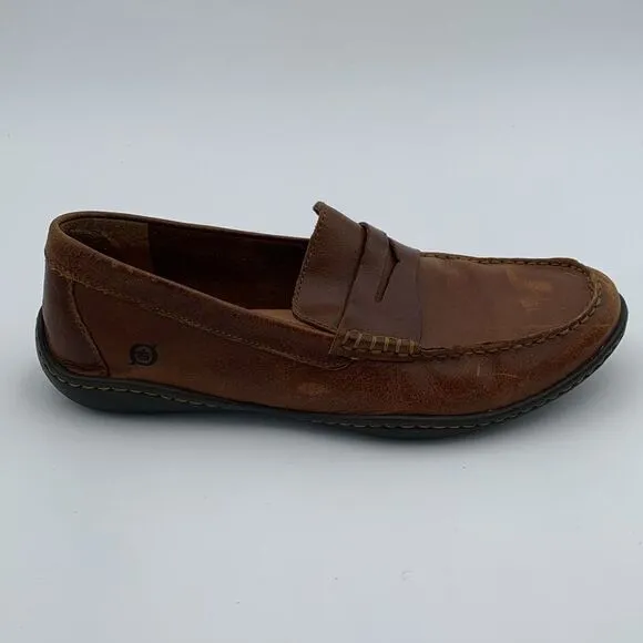 Born brown leather slip on loafers excellent used condition men’s size 9.5