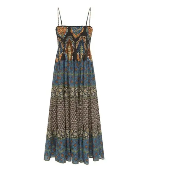 BOTEH Rhea Tiered Midi Dress
