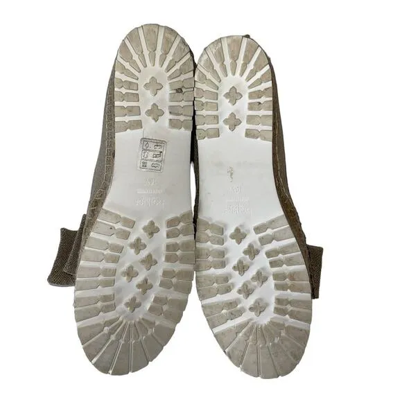Botkier Wesley Beige Canvas Platform Espadrilles Size 10