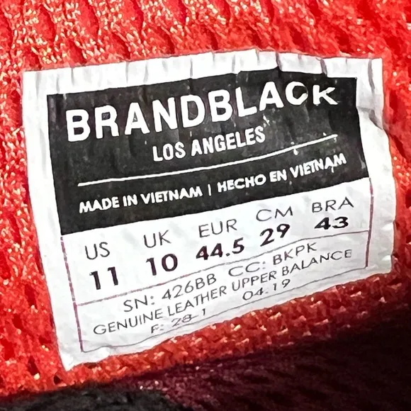 🌻Brandblack Los Angeles Saga Burgundy Sneakers Men's Size 11